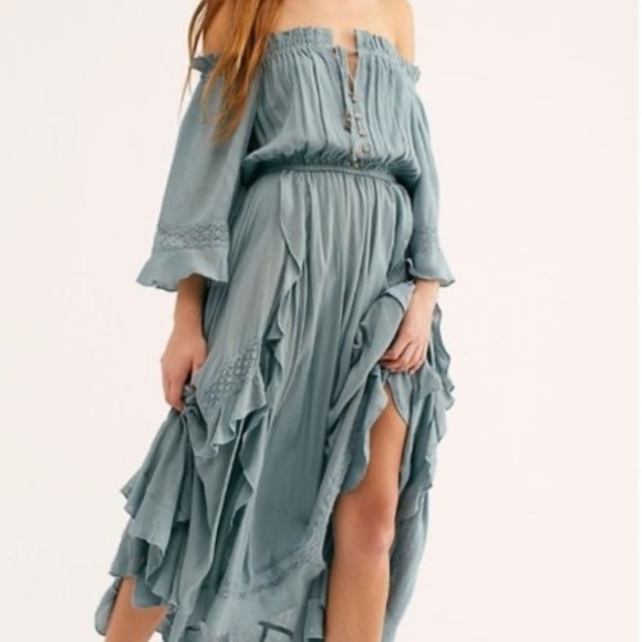 Free People Beach Bliss Maxi in mint color  size XS NWT - Picture 1 of 4